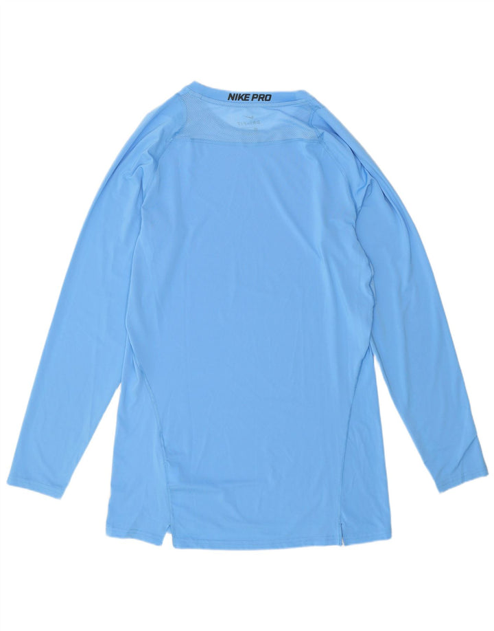 Nike muška Dri Fit majica dugih rukava 2XL plavi poliester