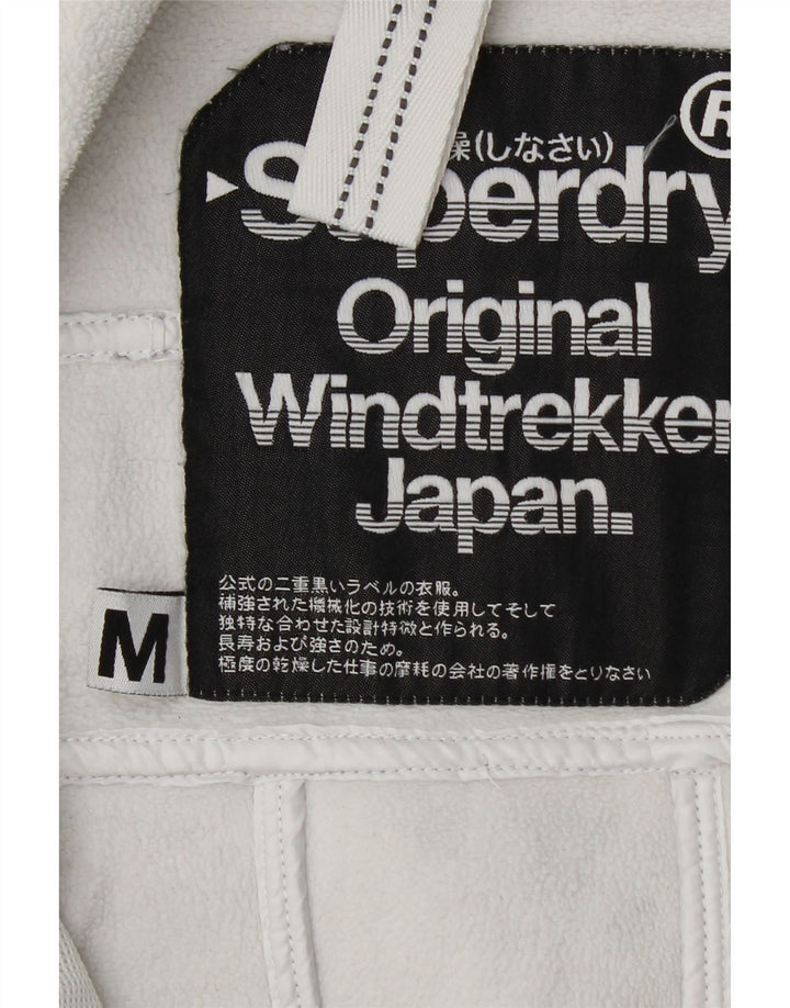 Superdry Mens Windtrekker Windbreaker Jacket UK 38 Medium Grey Flected