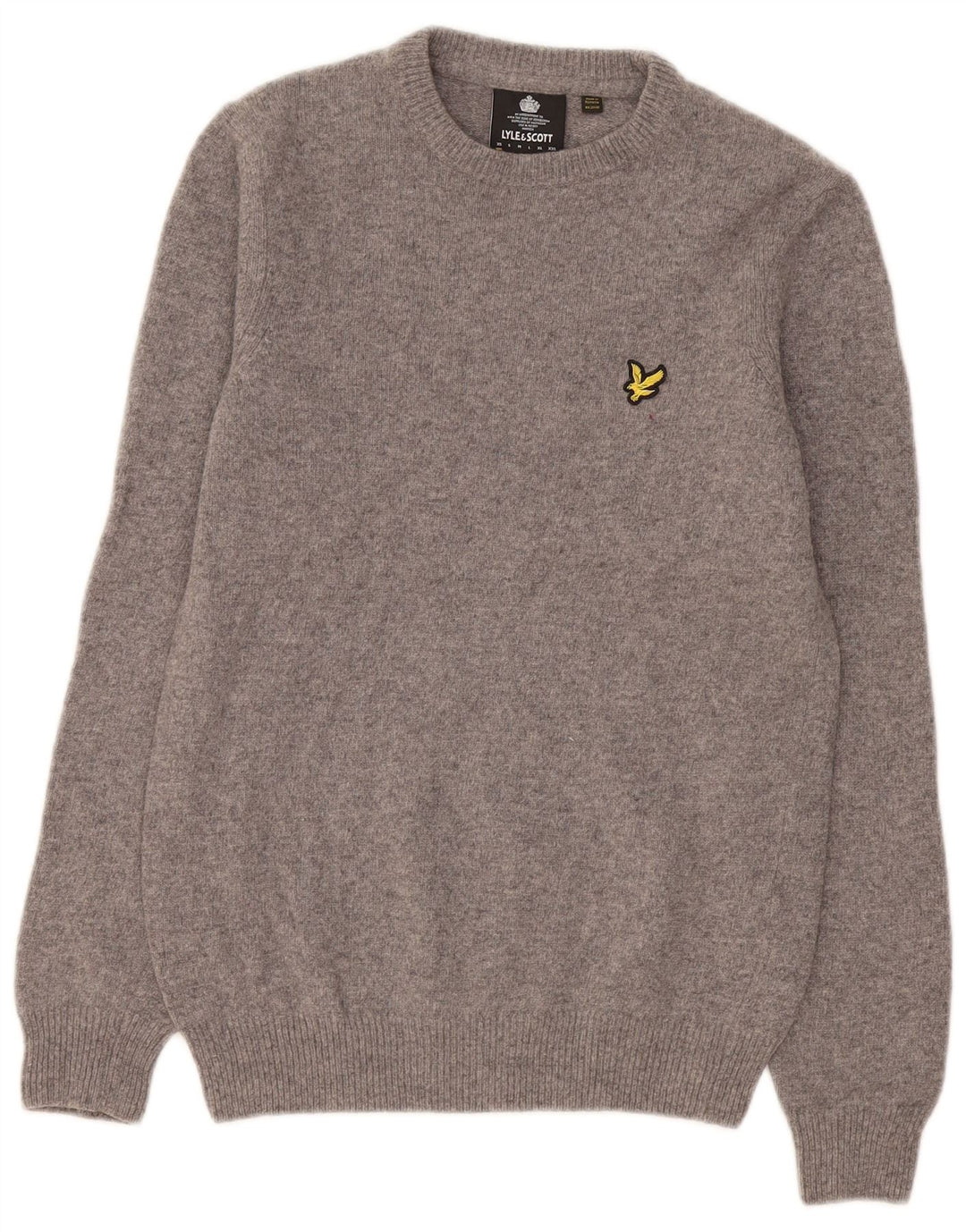 Lyle & Scott muški džemper s okruglim izrezom XS siva vunena