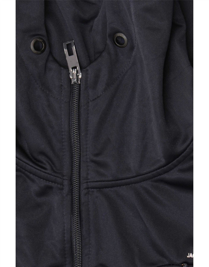 Jack & Jones muški pulover s kapuljačom na patentni zatvarač Veliki tamnoplavi poliester