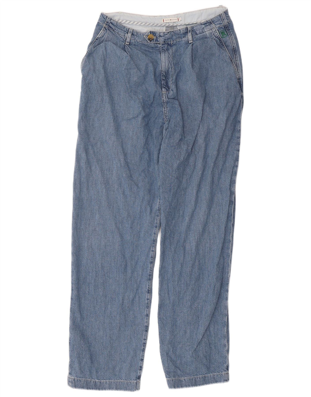 TOMMY HILFIGER Ženske ravne traperice EU 38 Srednje W32 L31 Plavi pamuk