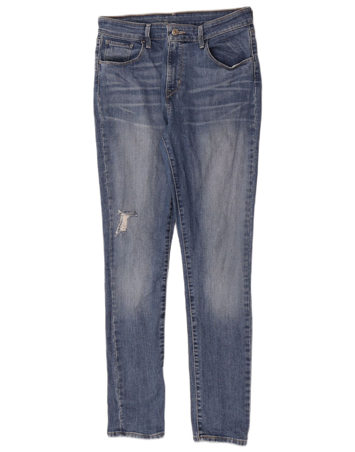 Levi's ženske uske traperice s oštećenim izgledom W29 L30, plavi pamuk