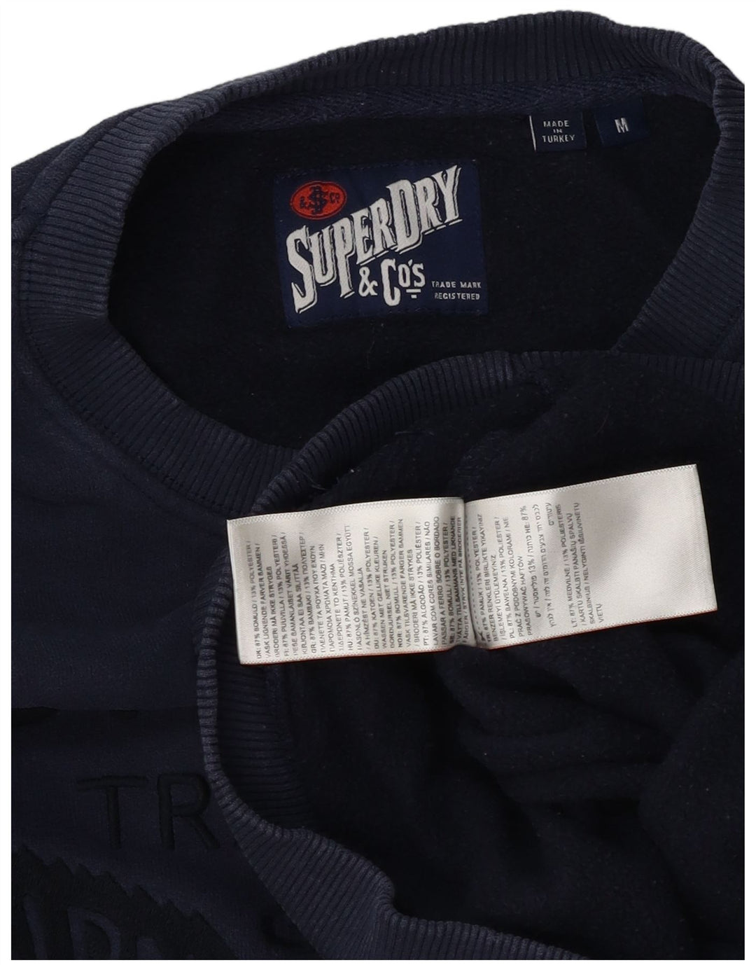 Superdry muška trenirka s grafičkim motivima Srednji tamnoplavi pamuk
