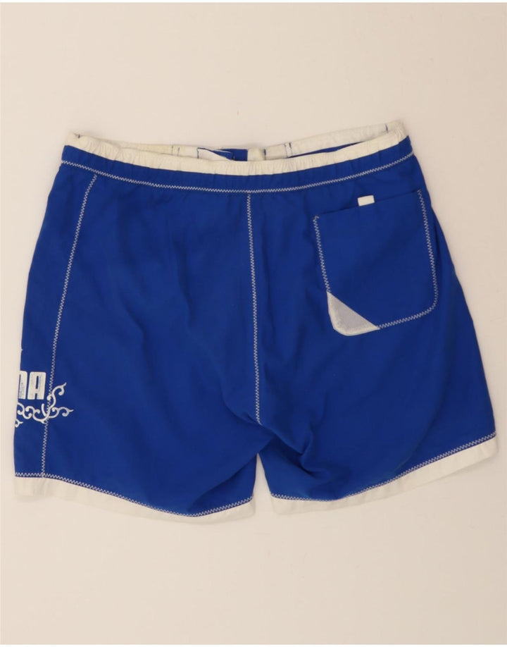 PUMA Mens Graphic Swimming Shorts Large Blue Polyester Vintage Puma and Second-Hand Puma from Messina Hembry 