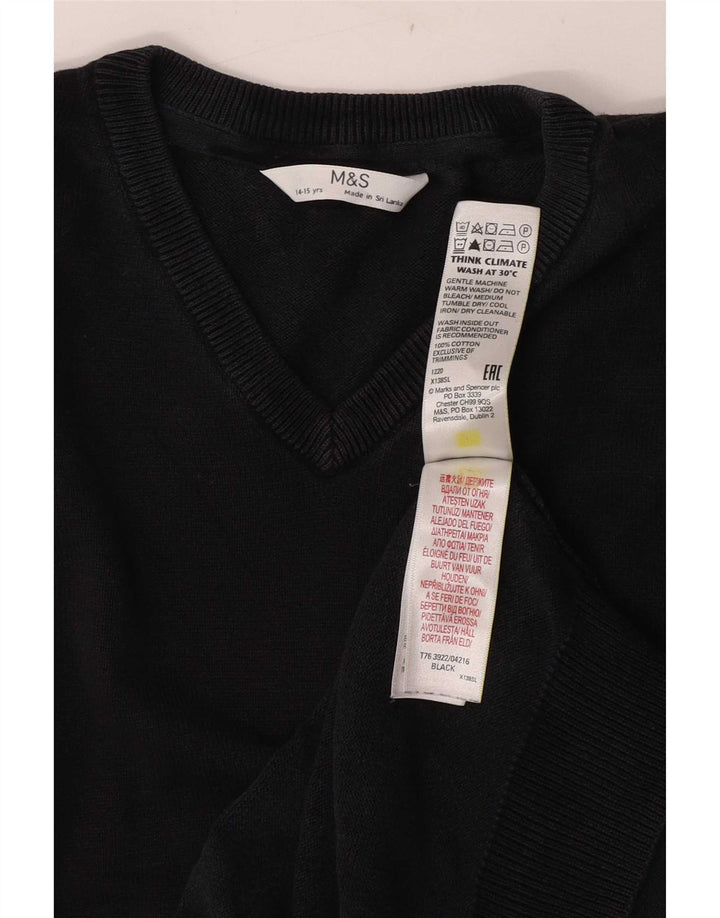 Marks & Spencer majica bez rukava za dječake 14-15 godina, crni pamuk
