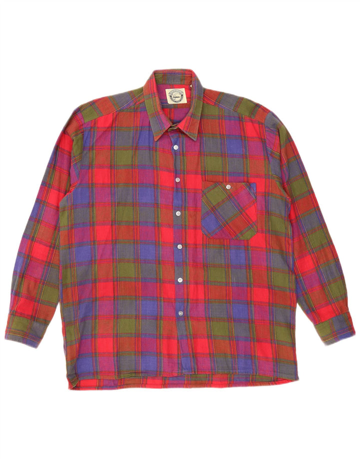 VINTAGE muška košulja od flanela, veličina 41/42, pamuk, veliki šareni karirani komad