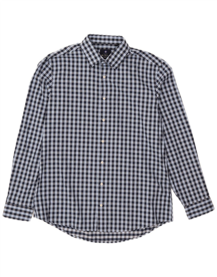 Ben Sherman muška košulja veličina 16 1/2 veliki plavi gingham pamuk