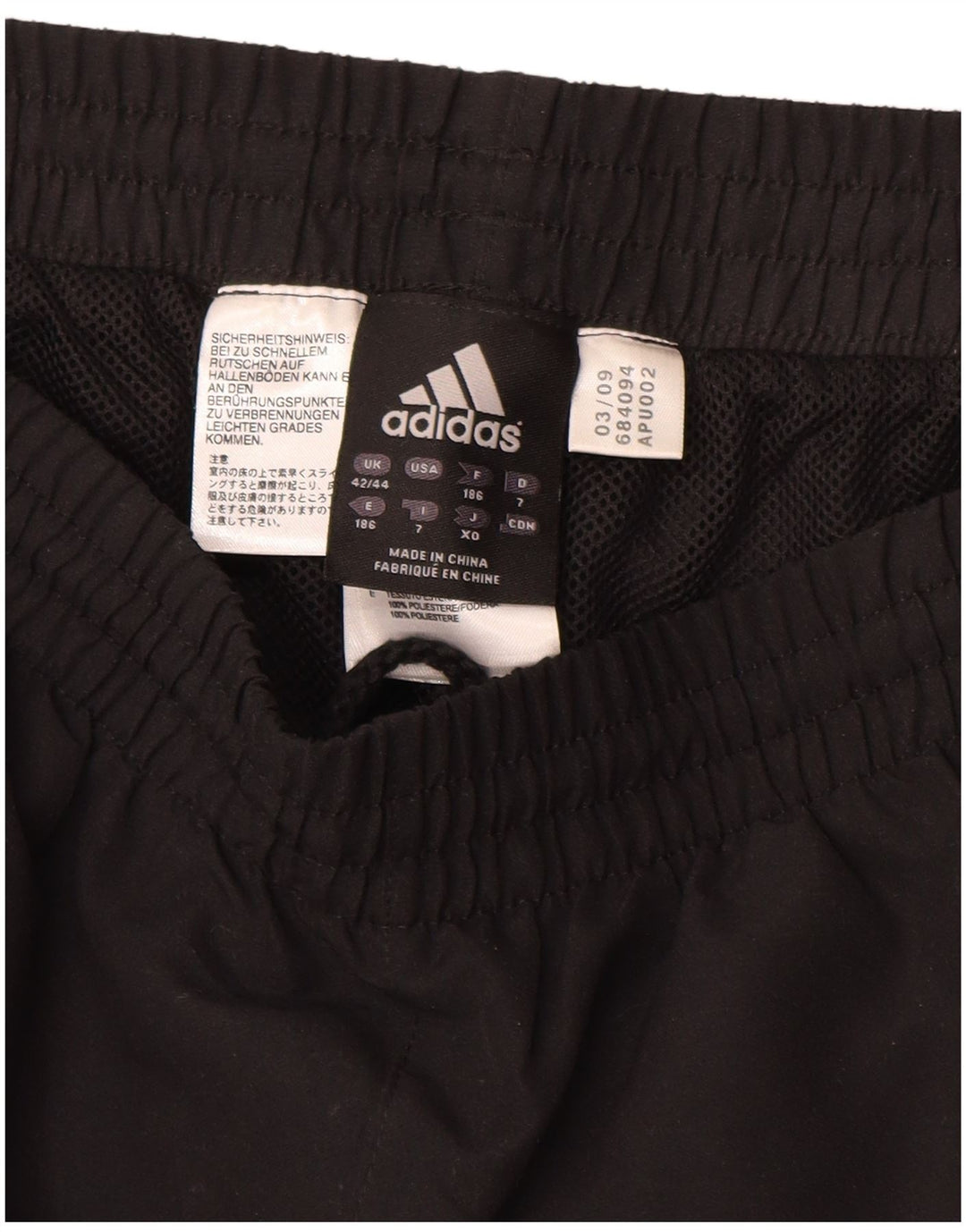 ADIDAS muške trenirke hlače Joggers UK 42/44 veliki crni poliester