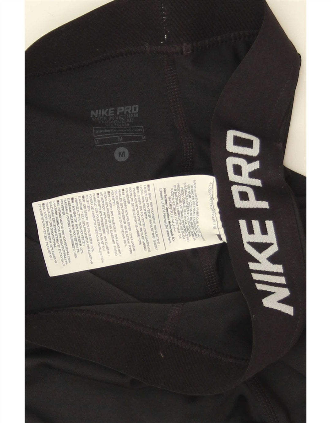 Nike Ženske Dri Fit Graphic Leggings UK 12 Srednje crni poliester