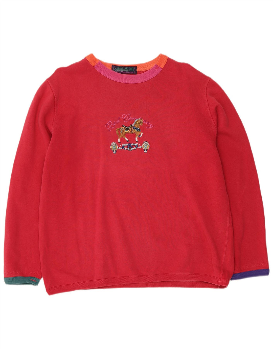 BEST COMPANY Ženska prekomjerna majica s motivima UK 8, mala crvena