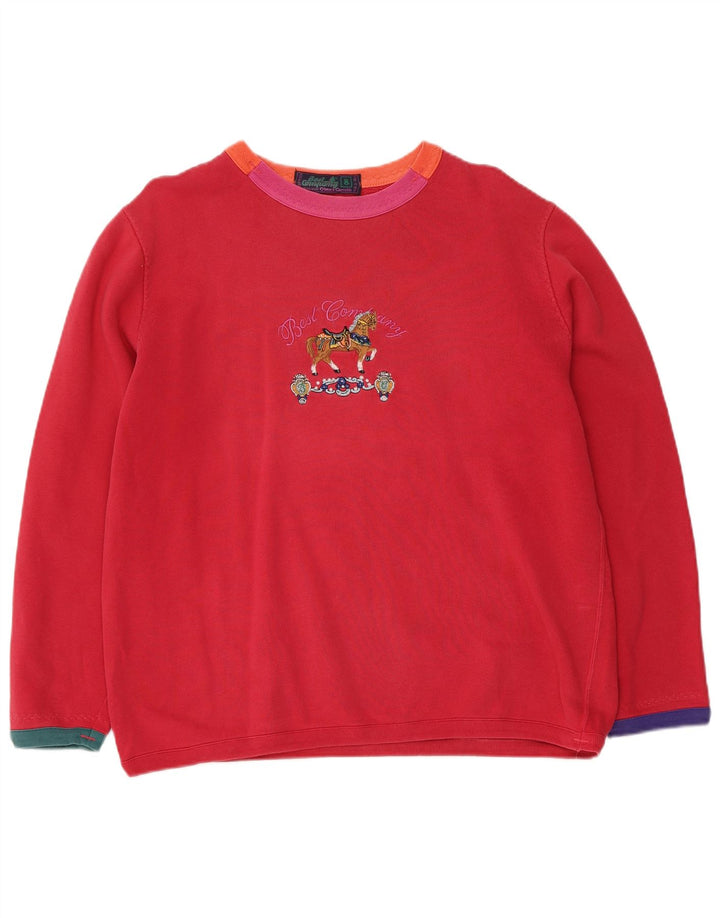 BEST COMPANY Ženska prekomjerna majica s motivima UK 8, mala crvena