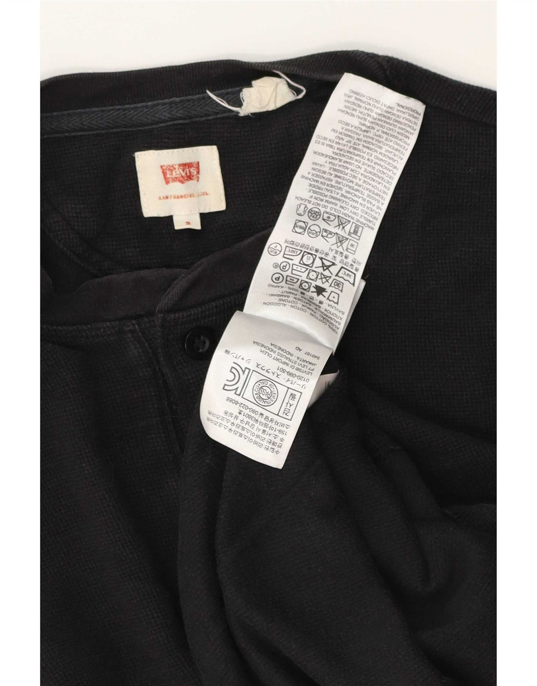 Levi's muška majica dugih rukava mala crna pamučna