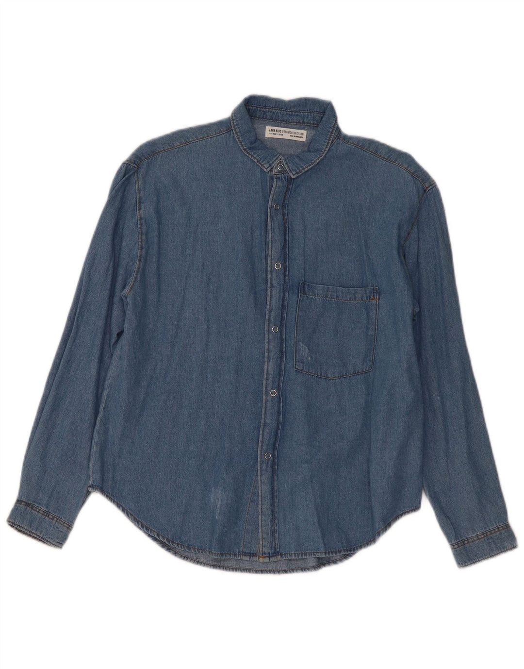 Zara Boys Denim majica 13-14 godina plavi pamuk