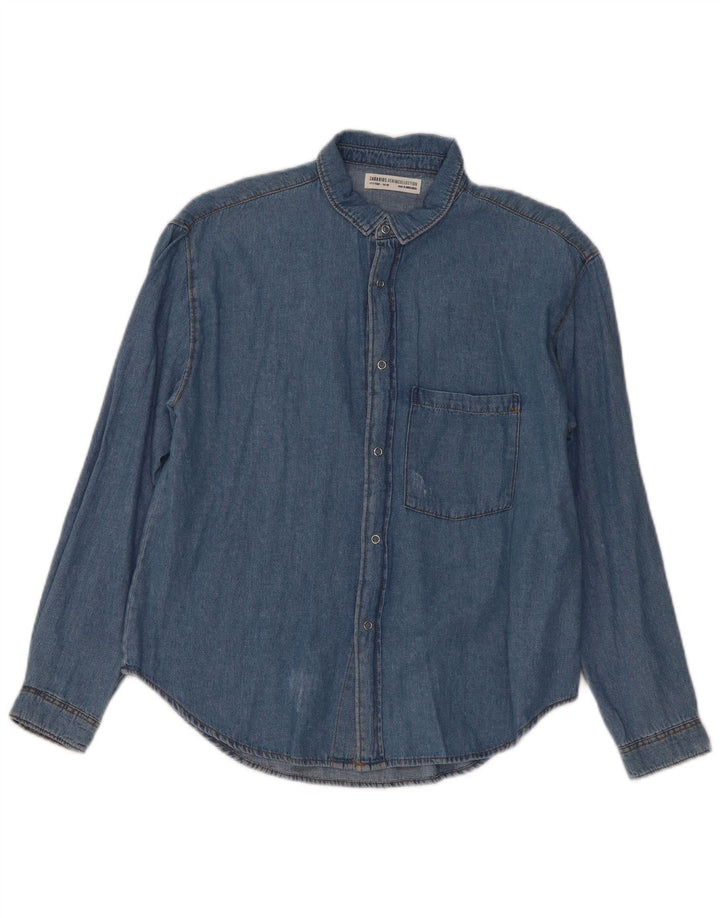 Zara Boys Denim majica 13-14 godina plavi pamuk