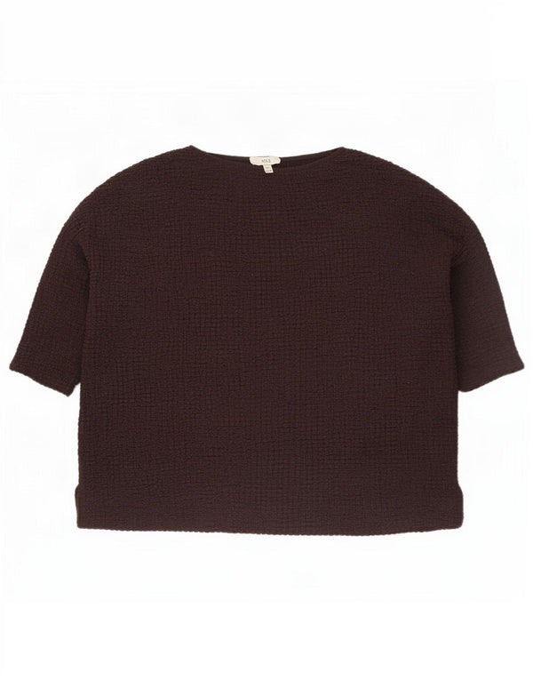 Top ženske bluze Marks & Spencer UK 22 3XL smeđi poliester
