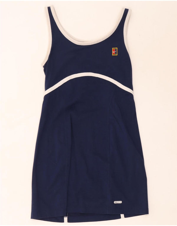 Nike ženska Dri Fit teniska haljina US 8/10 srednje tamnoplave boje