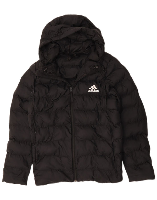 Adidas ženska podstavljena jakna s kapuljačom UK 16 veliki crni poliester