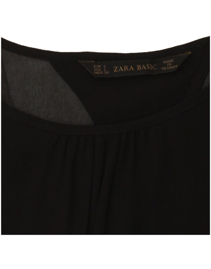 Zara ženska majica dugih rukava UK 14 velika crna