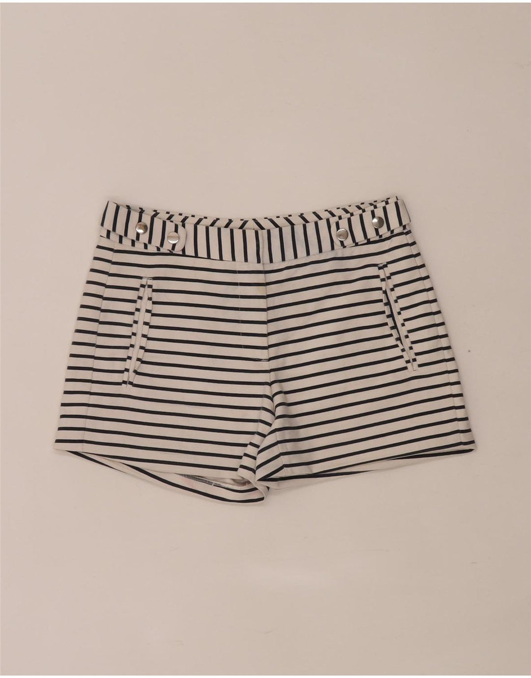 Zara ženske kratke kratke hlače Regular Casual XS W28 bijele pruge