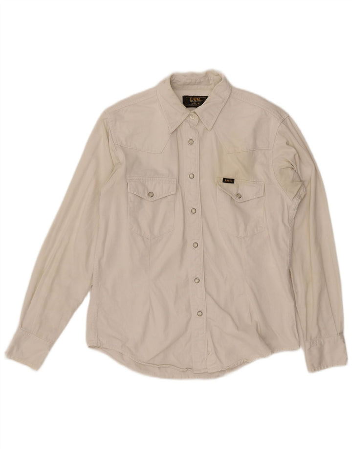 Lee ženska traper košulja UK 14 Srednje bijeli pamuk