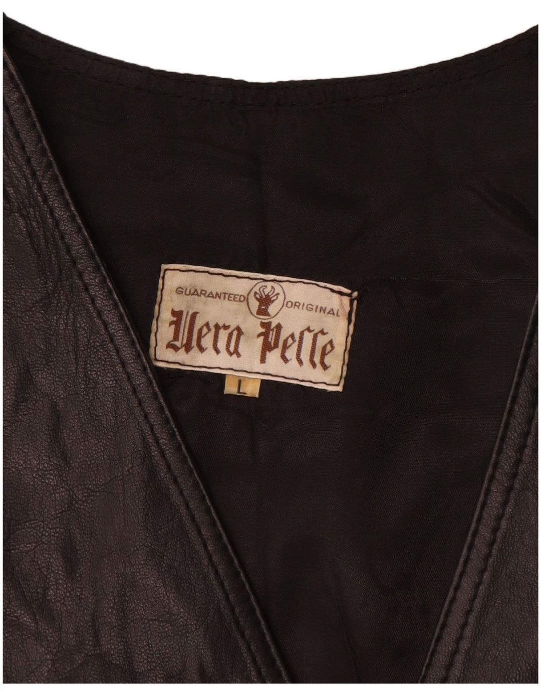 Vintage muški kožni prsluk veliki crni kožni