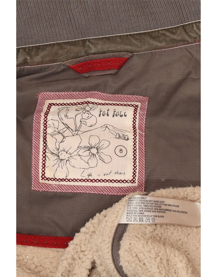 Fat Face Ženska podstavljena jakna UK 8 Mala siva poliester