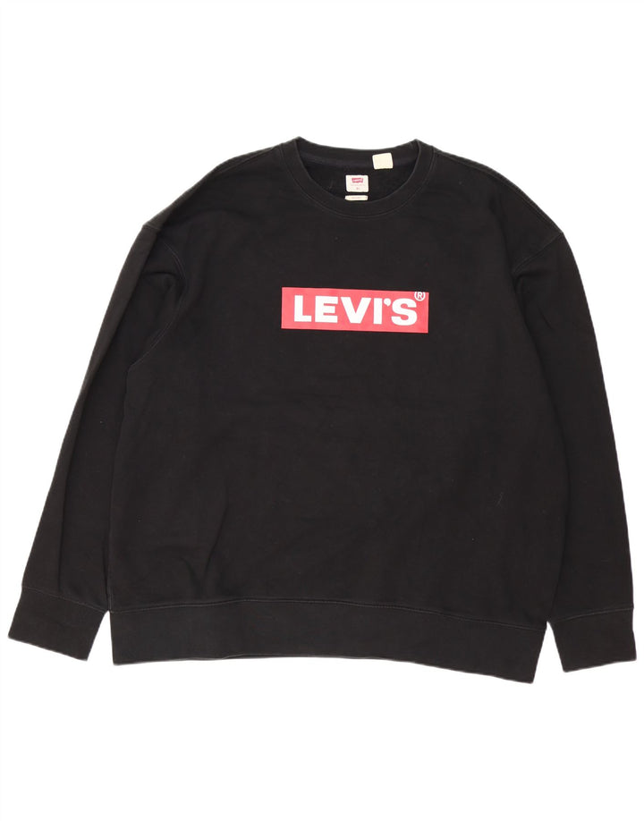 Levi's muška opuštena majica s motivima XL, crni pamuk