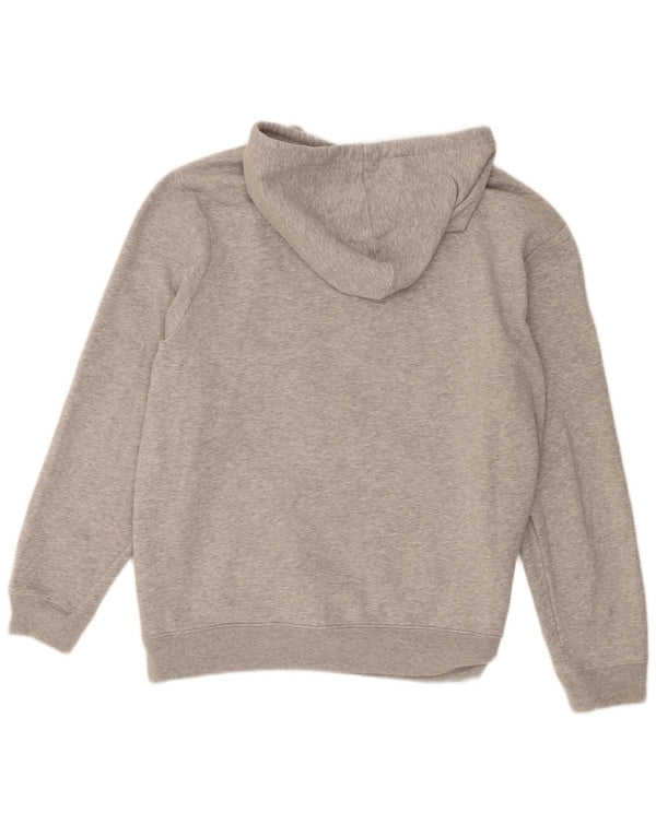 Gap Mens Graphic Hoodie Jumper XL Grey Flecked Cotton