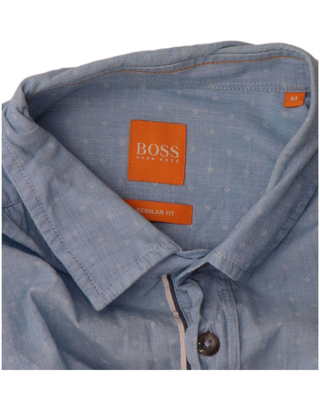 Hugo Boss muška košulja standardnog kroja, pamuk srednje plave točke