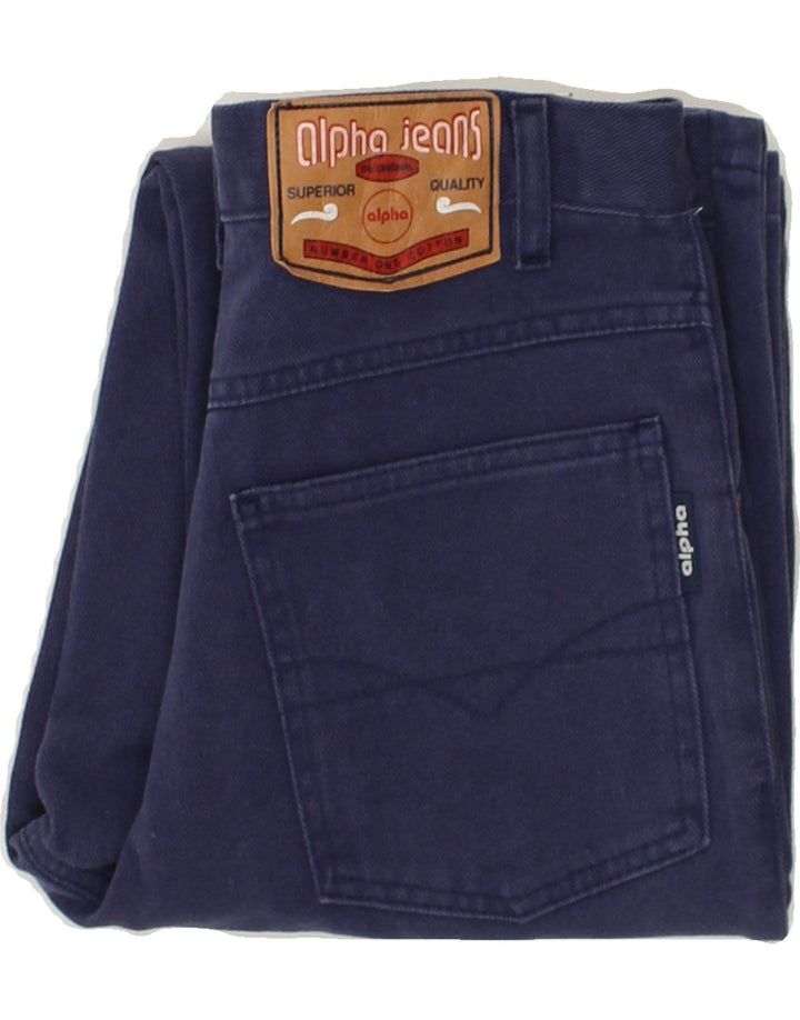 VINTAGE Womens Straight Jeans W26 L30 Blue Cotton | Vintage Vintage | Thrift | Second-Hand Vintage | Used Clothing | Messina Hembry 