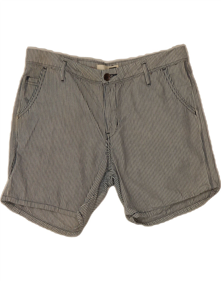 LEVI'S Womens Chino Shorts W30 Medium  Blue Pinstripe Cotton Vintage Levi's and Second-Hand Levi's from Messina Hembry 