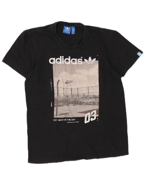 Adidas muška majica s grafičkim motivima XS crni pamuk
