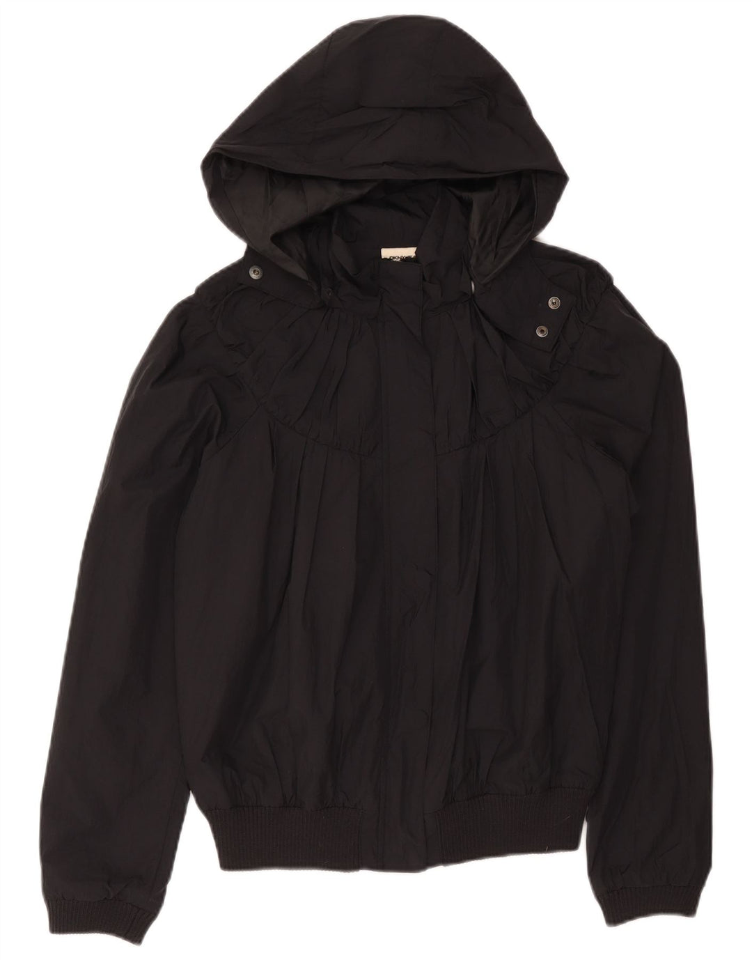 Dkny ženska bomber jakna s kapuljačom UK 14 Srednji crni najlon