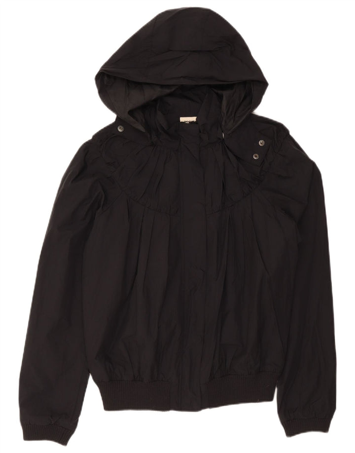 Dkny ženska bomber jakna s kapuljačom UK 14 Srednji crni najlon