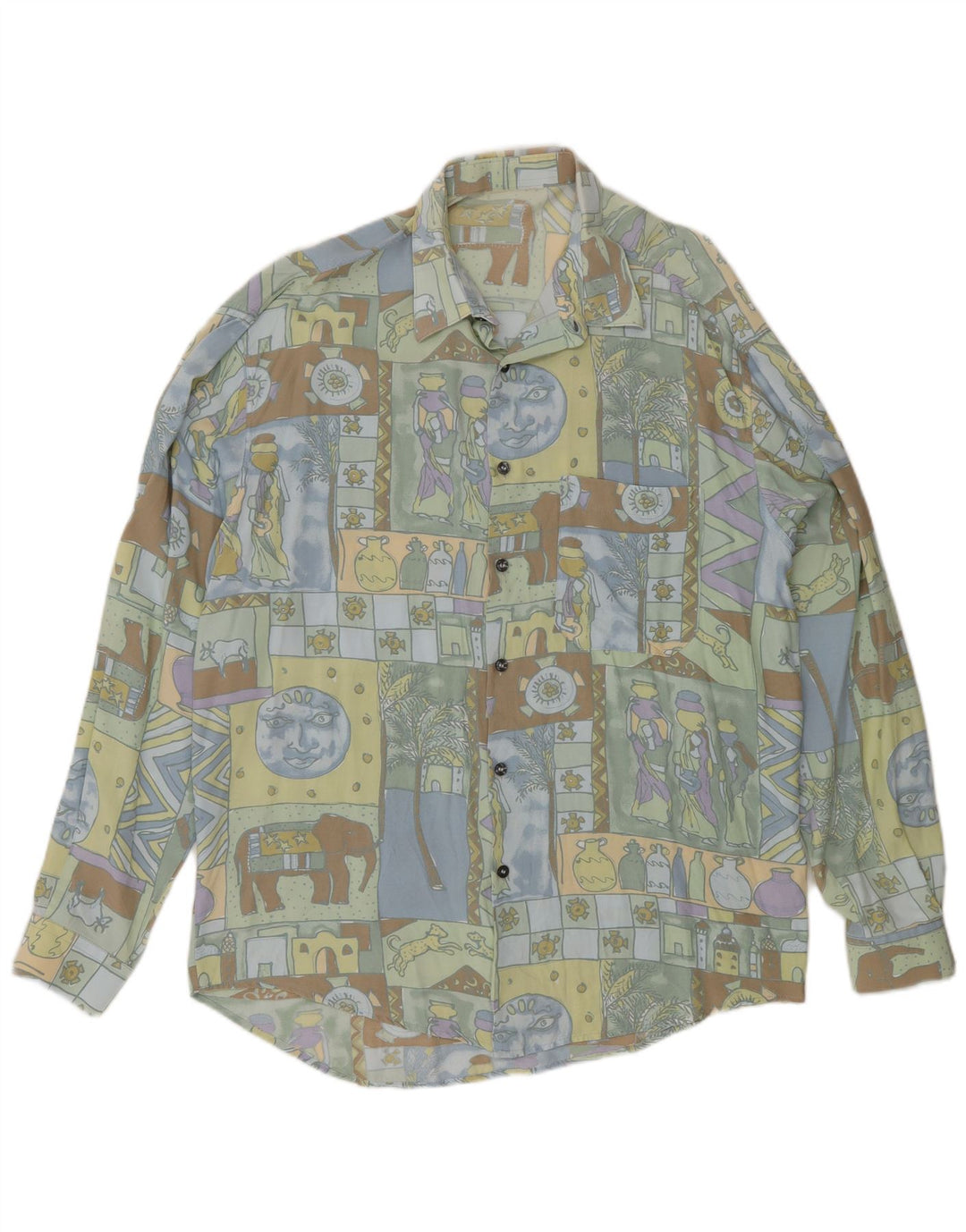 Vintage muška košulja Veliki raznobojni patchwork