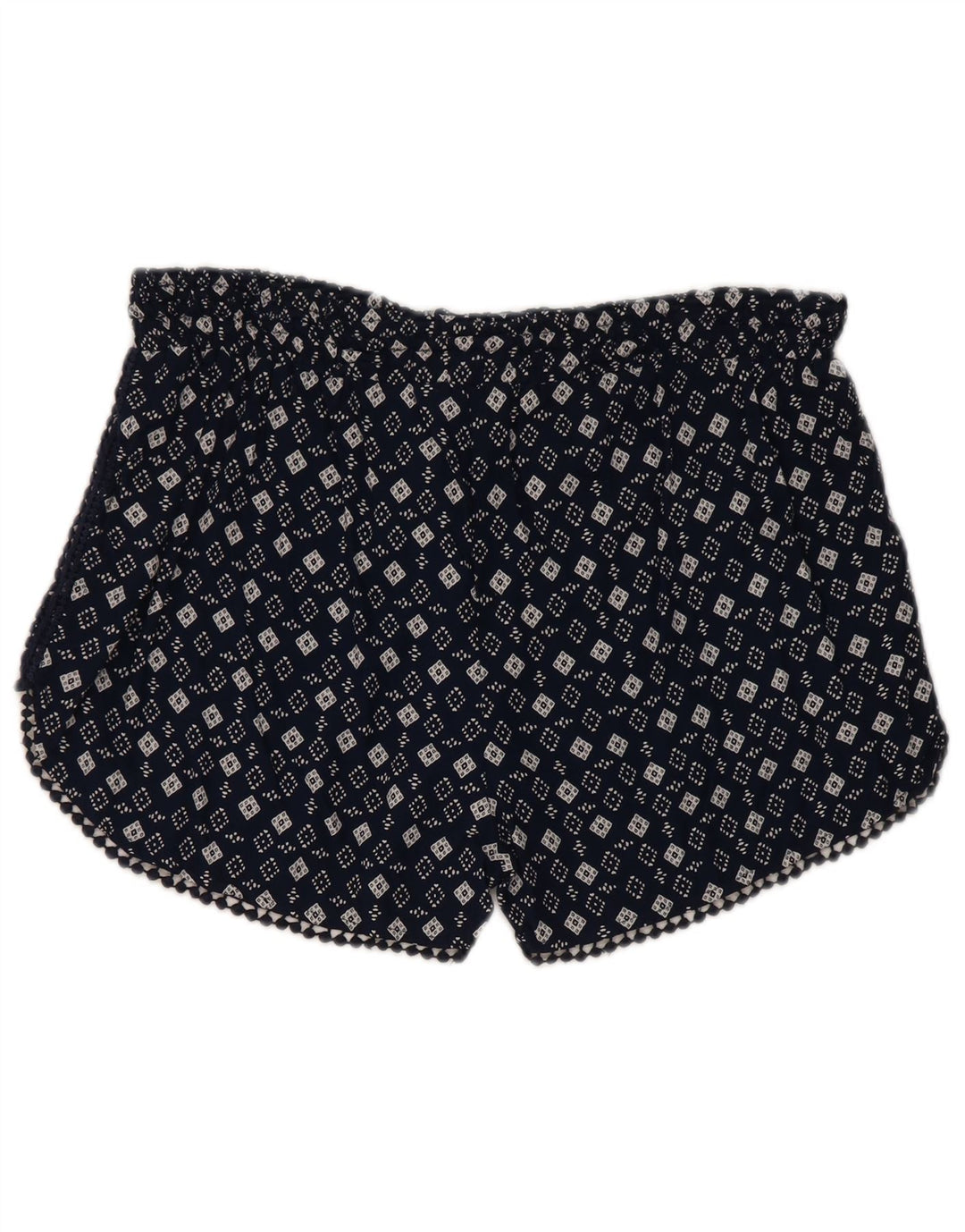 Superdry ženske vruće hlačice velike W32 tamnoplava geometrijska viskoza