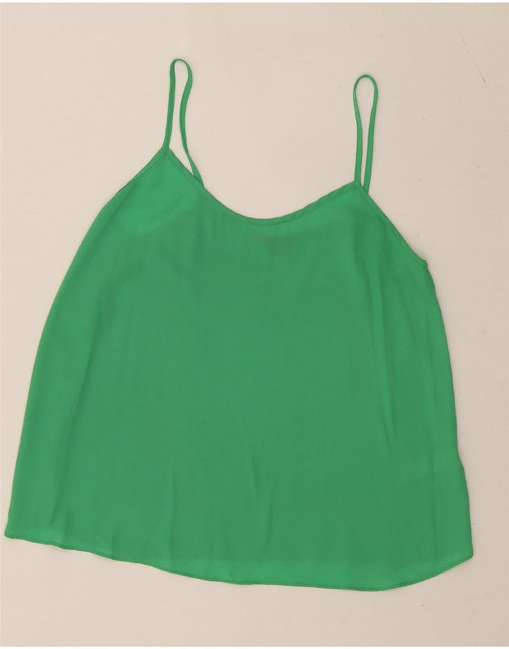 Topshop ženski Cami Top UK 10 mali zeleni poliester