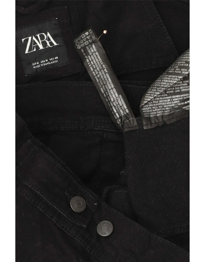 Zara muška traper jakna UK 38 Srednje crni pamuk