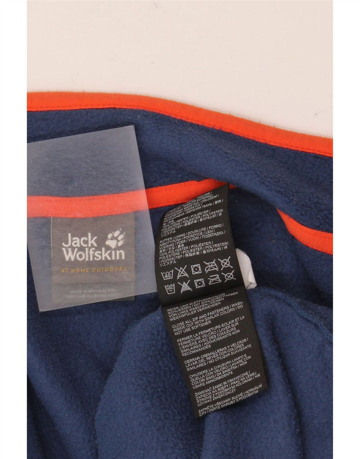 Jack Wolfskin jakna od flisa s podstavom za dječake 13-14 godina tamnoplava poliester