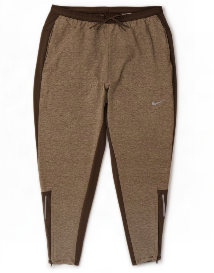 Nike muške Therma-Fit hlače za trenirku, veliki sivi flekasti poliester