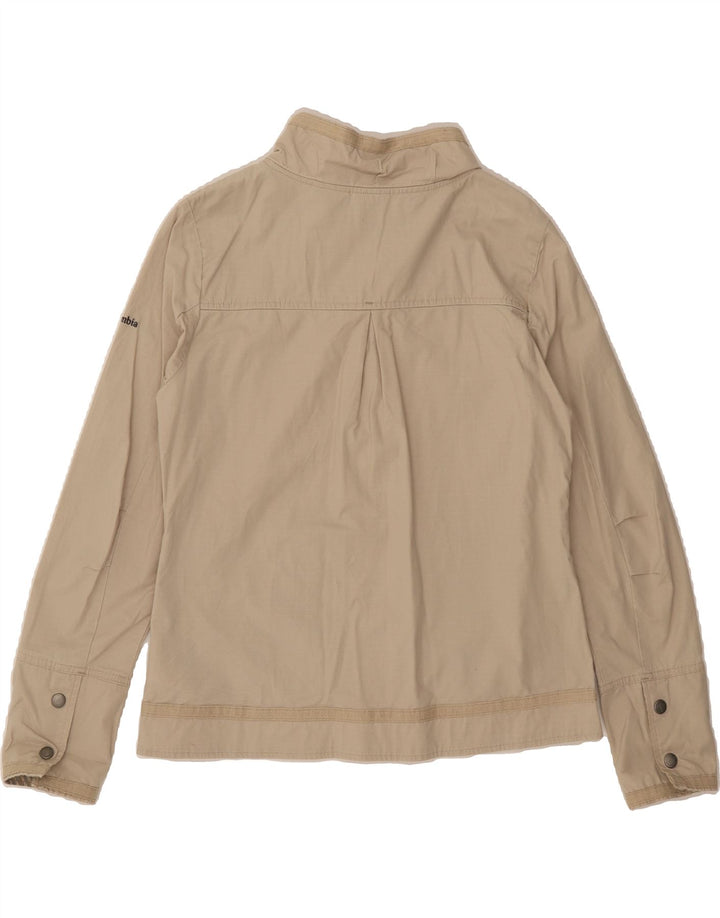 COLUMBIA Womens Bomber Jacket UK 14 Medium Beige Cotton Vintage Columbia and Second-Hand Columbia from Messina Hembry 
