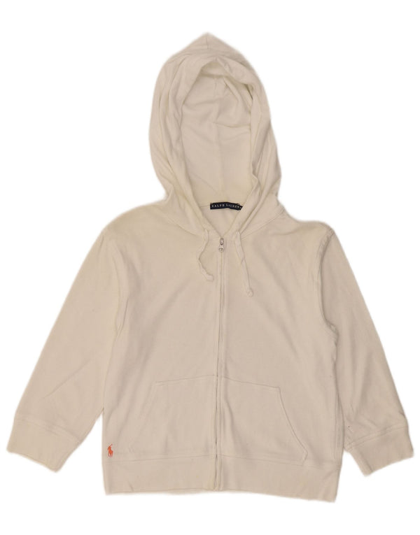 Ženska majica s kapuljačom Ralph Lauren UK 12 Srednje bijeli pamuk