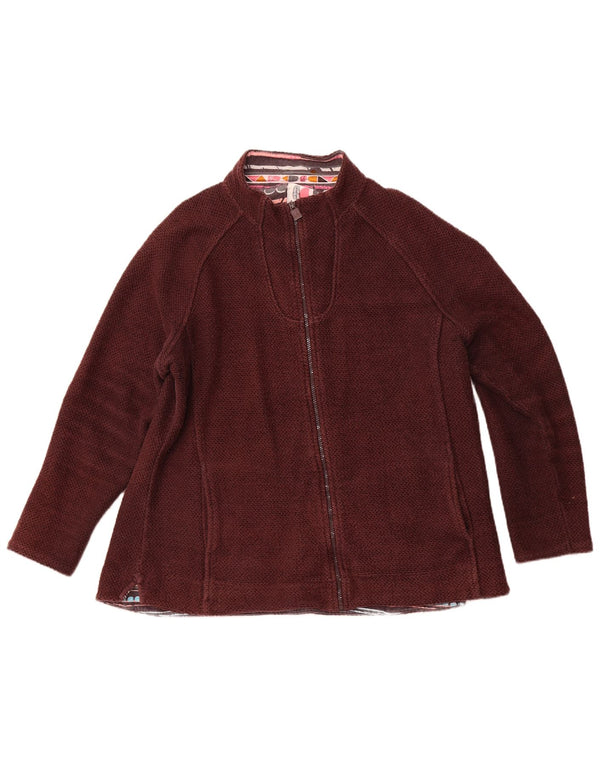 WEIRD FISH Womens Tracksuit Top Jacket UK 20 2XL Brown Cotton