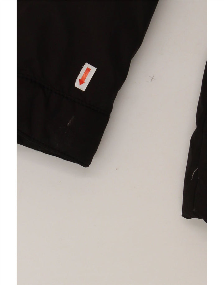 MASSIMO DUTTI Womens Hooded Padded Jacket UK 14 Medium Black Polyester Vintage Massimo Dutti and Second-Hand Massimo Dutti from Messina Hembry 