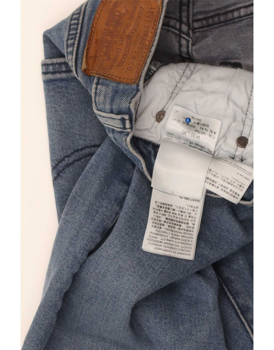 Levi's muške uske traperice W30 L30 plavi pamuk