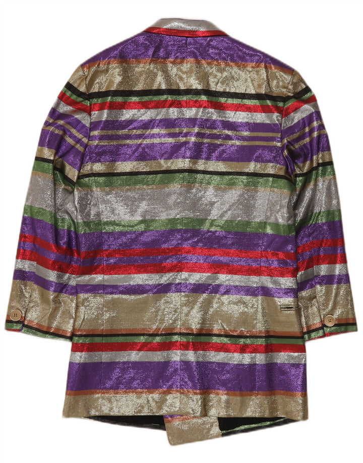 VINTAGE Ženska jakna sa blejzerom 3/4 rukava EU 40 srednje raznobojne pruge