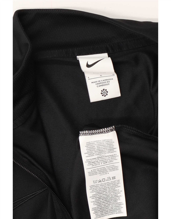 Nike Dri Fit trenirka velika jakna od crnog poliestera
