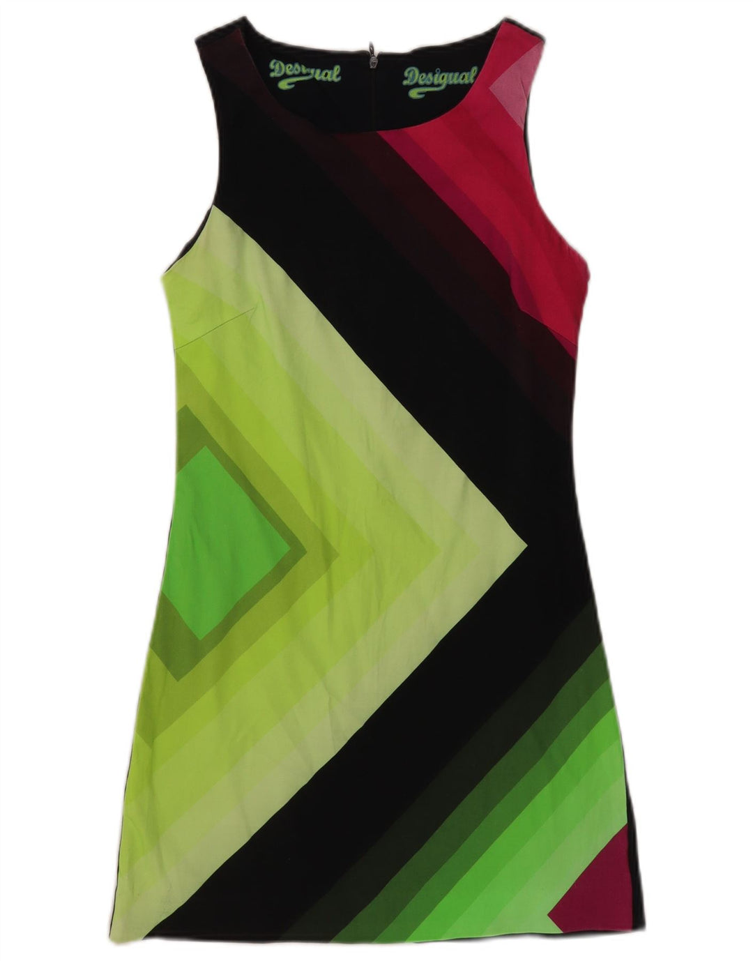Ženska plašt-haljina Desigual UK 12 srednje raznobojne geometrije