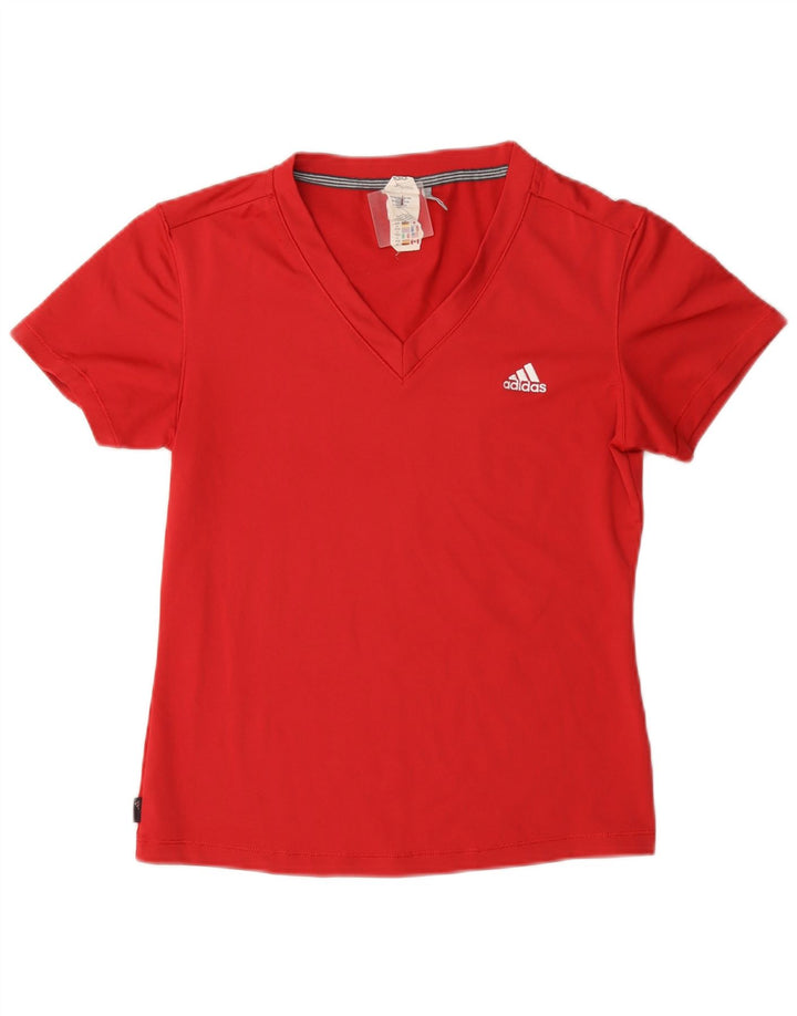Adidas ženska majica kratkih rukava Clima 365 UK 14 srednje crveni poliester
