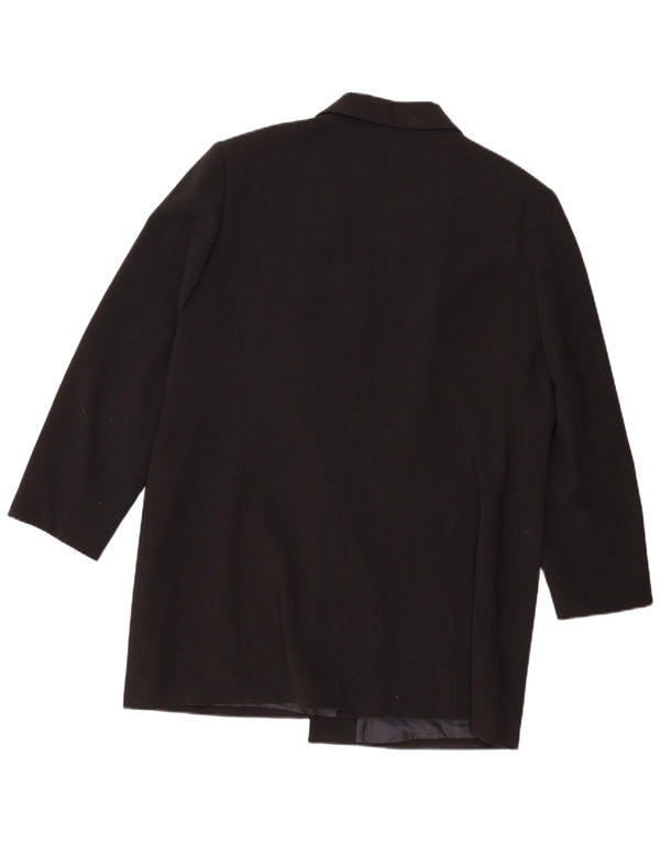 VINTAGE ženski kaput UK 14 Srednje crni